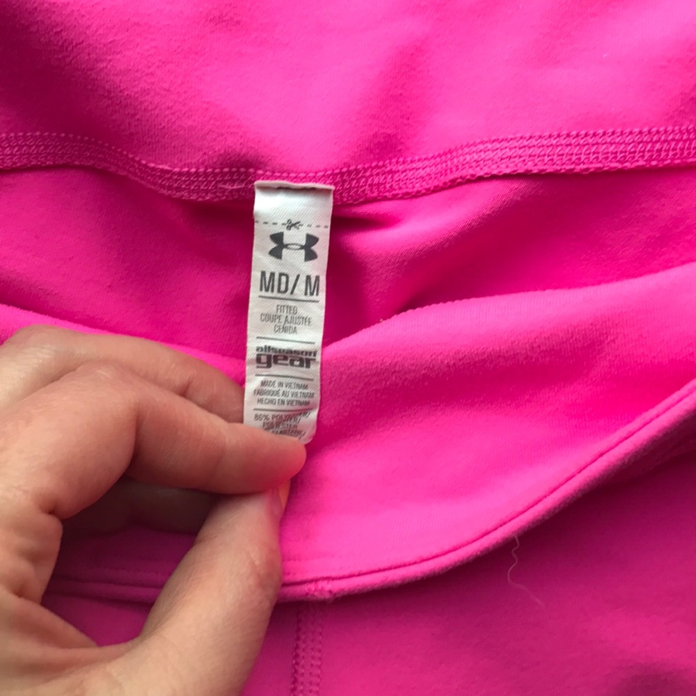 Under Armour Hot Pink Workout Pants Crops Medium - Picture 4 of 6